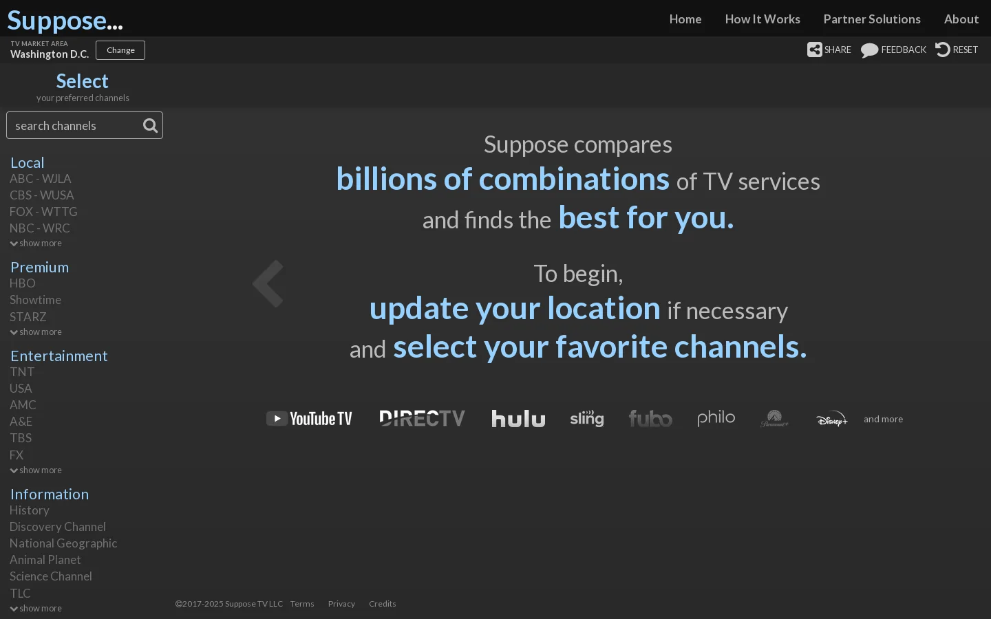 Suppose Homepage screenshot