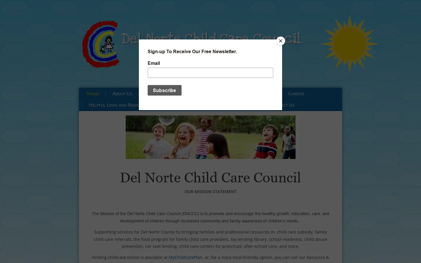 Home - Del Norte Child Care Council Homepage screenshot