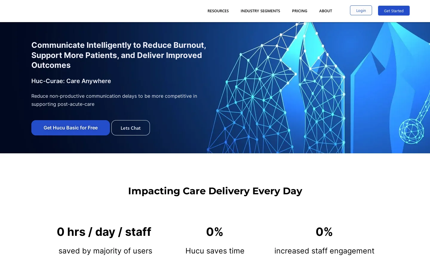 Hucu Homepage screenshot