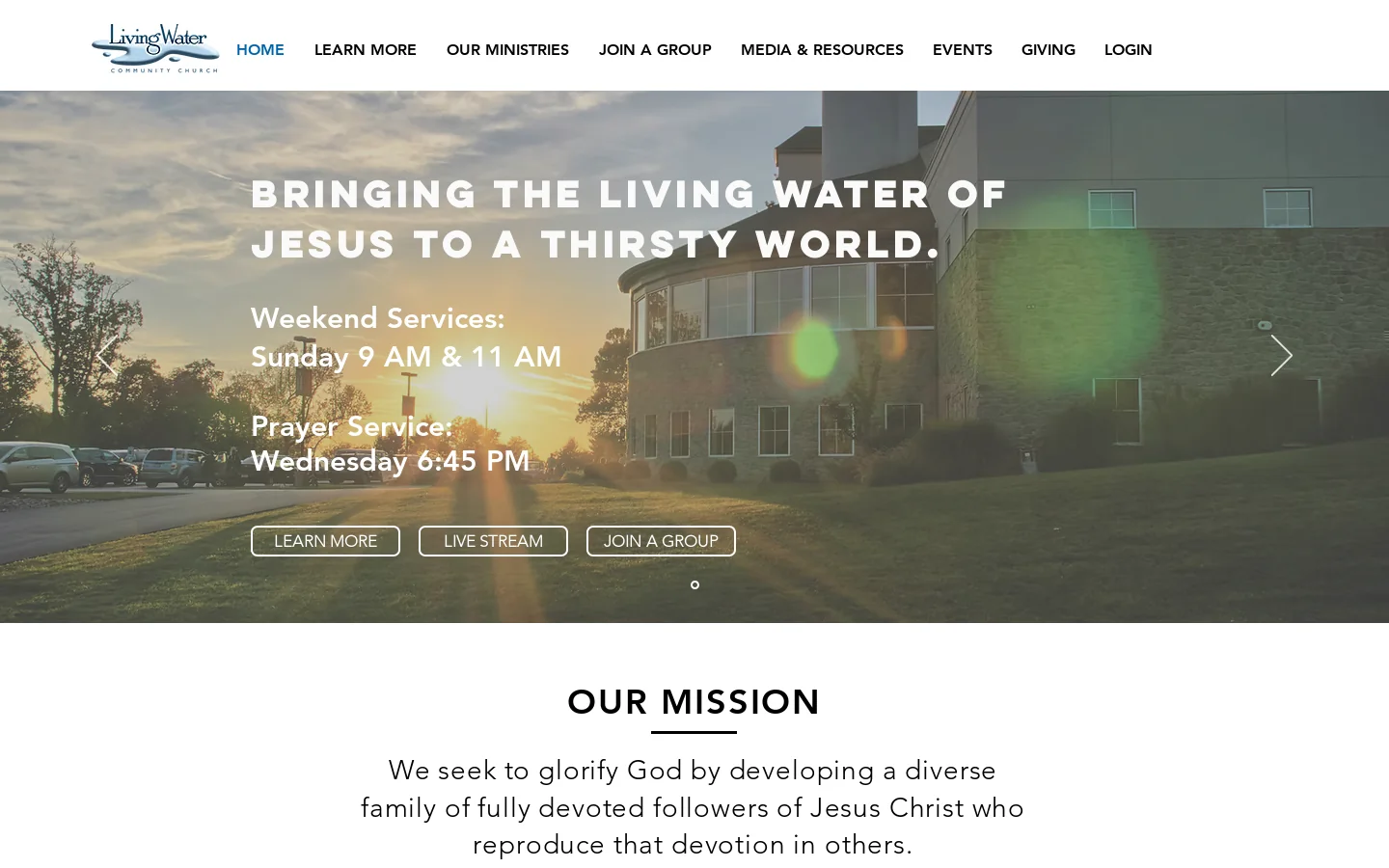 Living Water Community Church - Harrisburg, PA Homepage screenshot