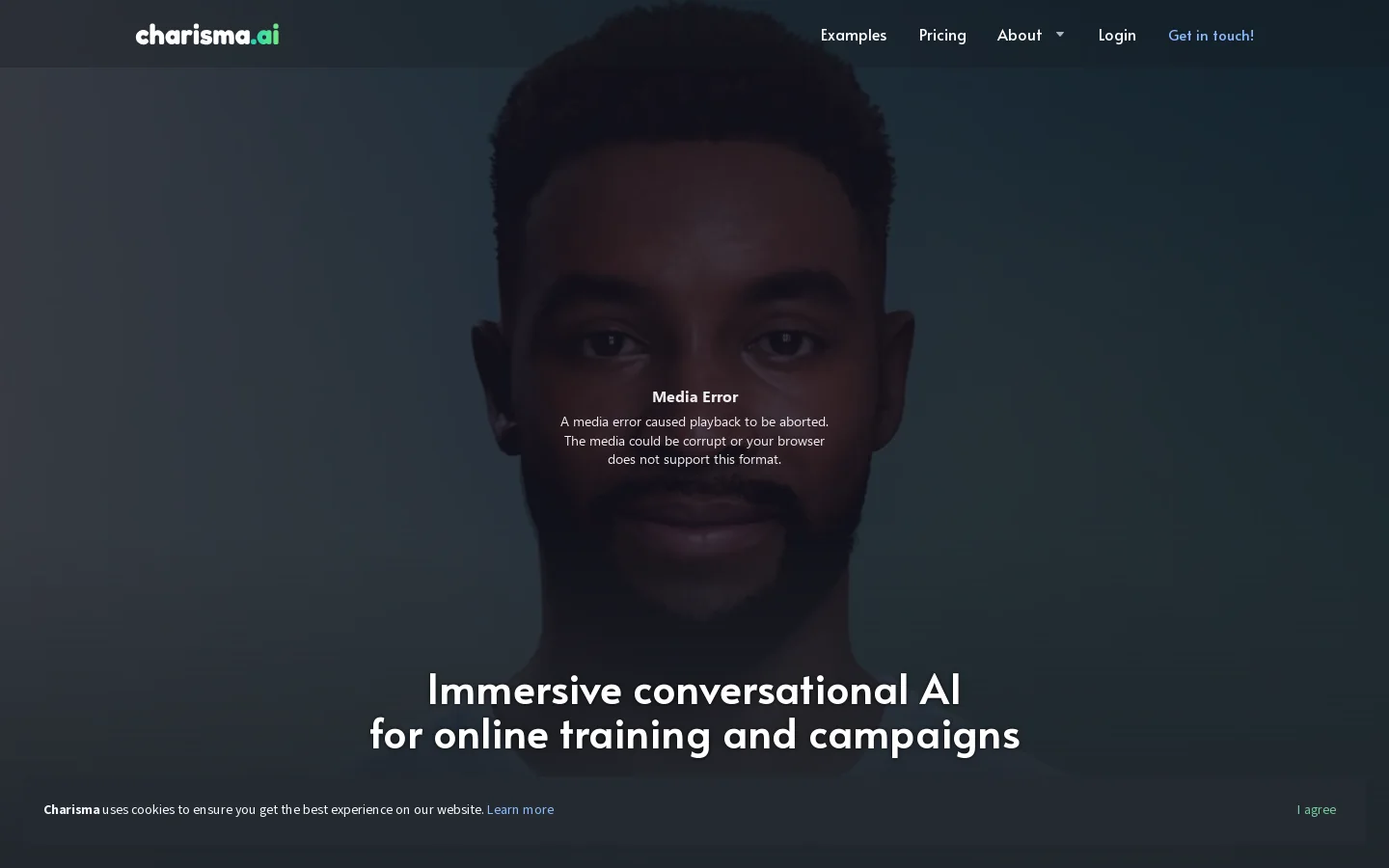 Charisma.ai Homepage screenshot
