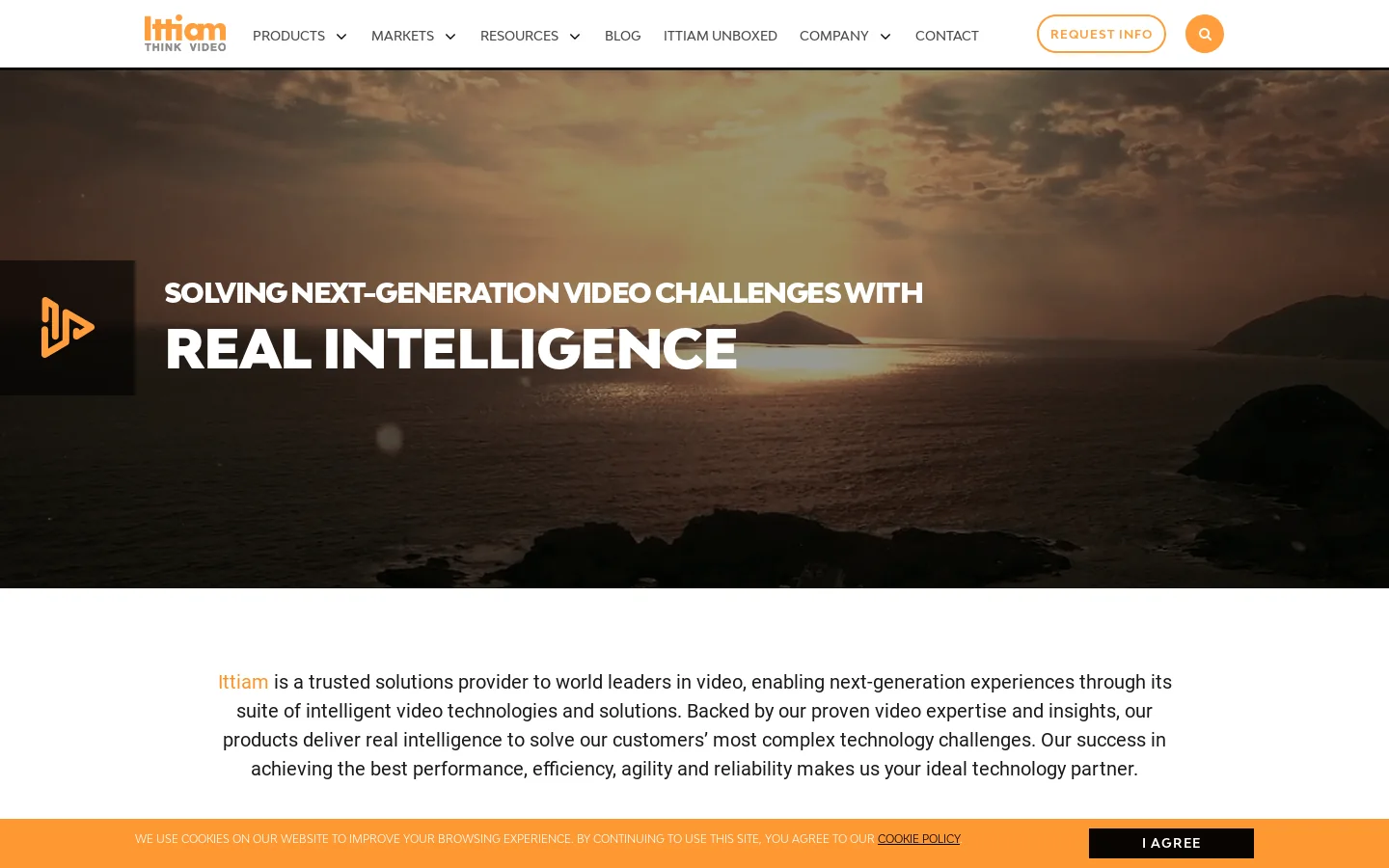 Ittiam Homepage screenshot
