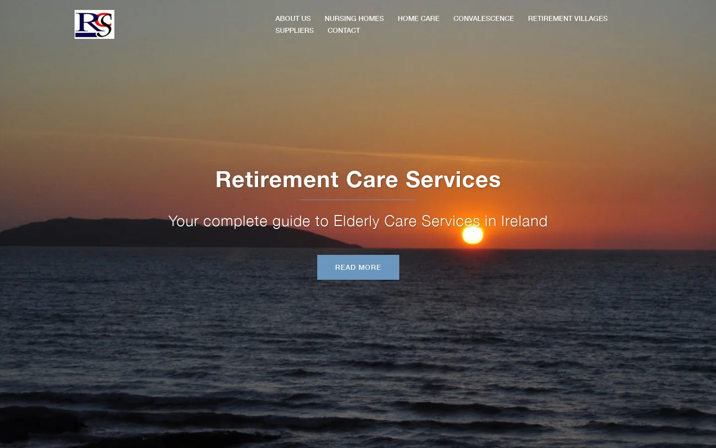 Guide to Private Nursing Homes|Home Care|Retirement Villages in Ireland Homepage screenshot