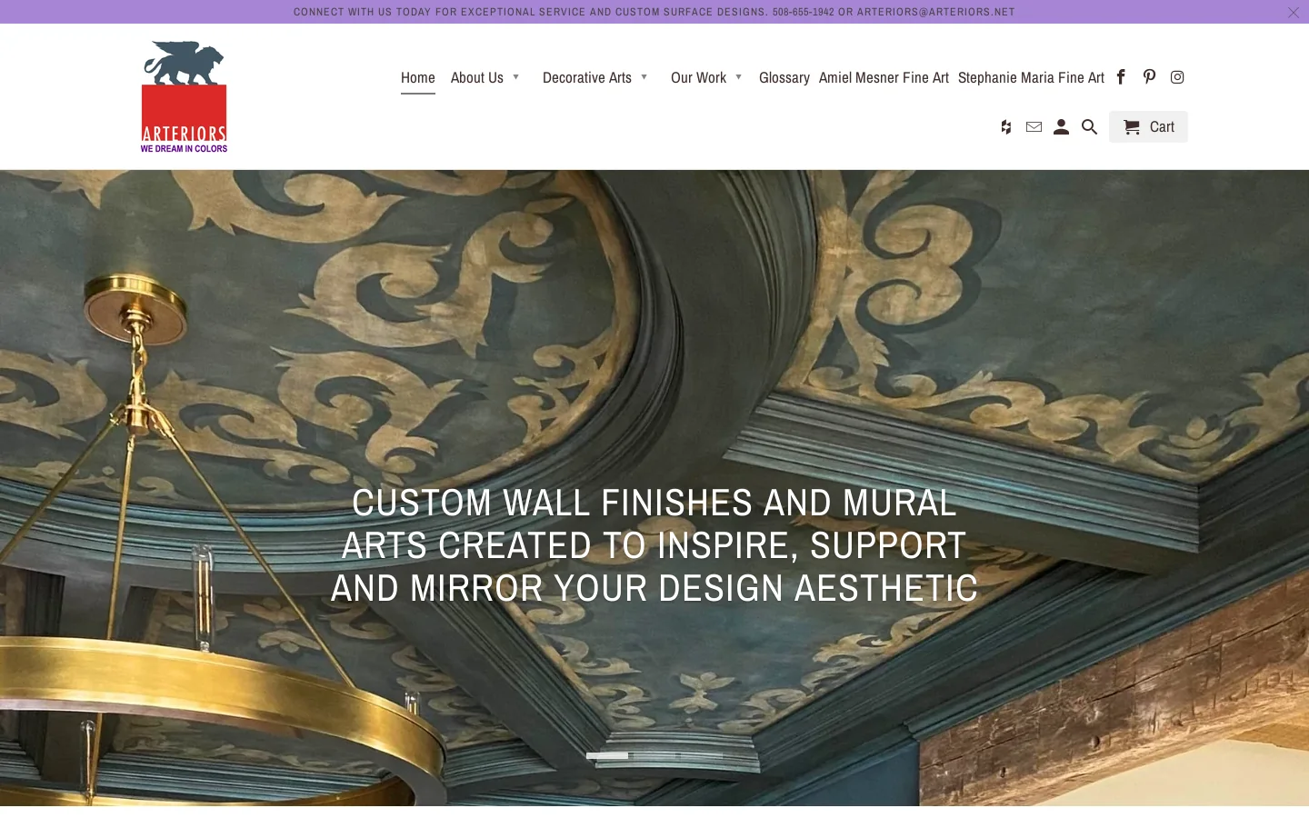 Arteriors Homepage screenshot