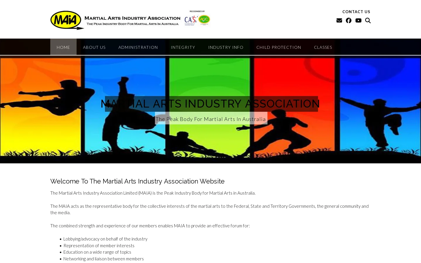 Martial Arts Industry Association Limited - Martial Arts Industry Association Homepage screenshot
