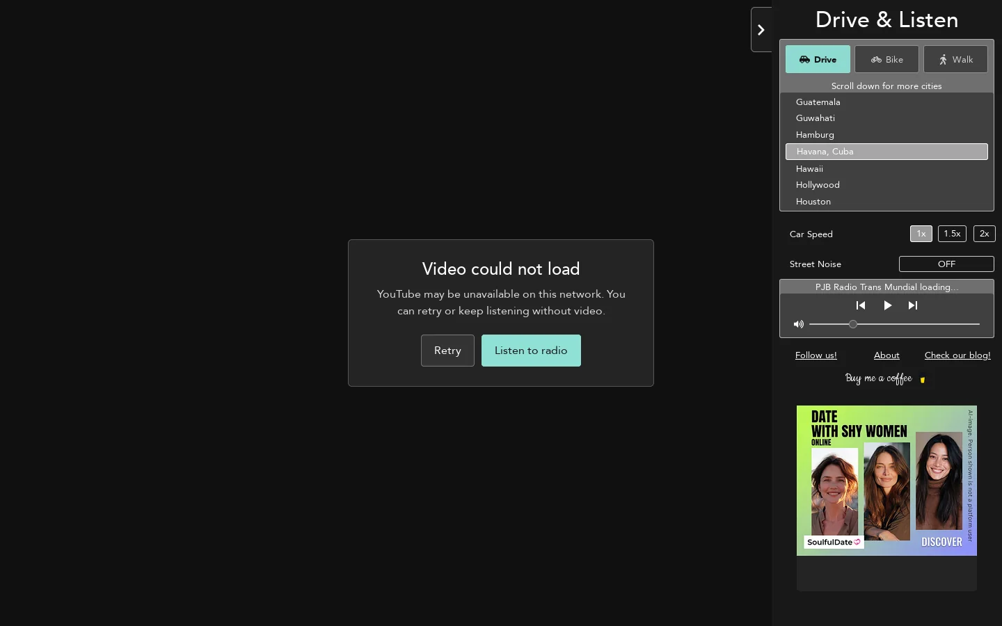 Drive & Listen™ Homepage screenshot
