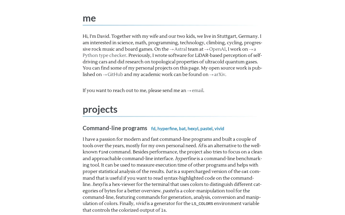 david-peter.de Homepage screenshot
