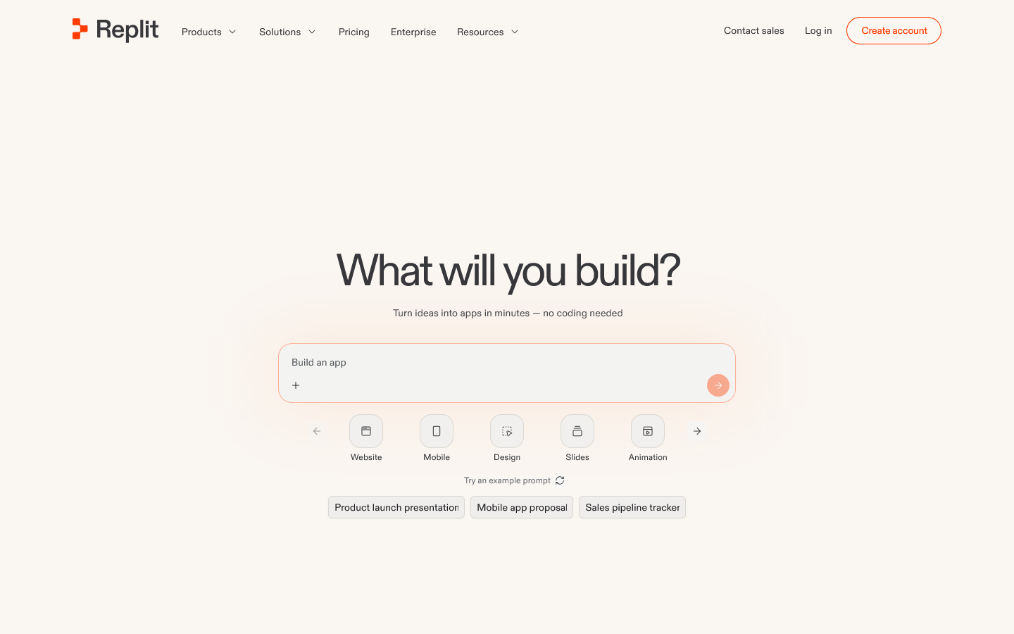 Replit Homepage screenshot