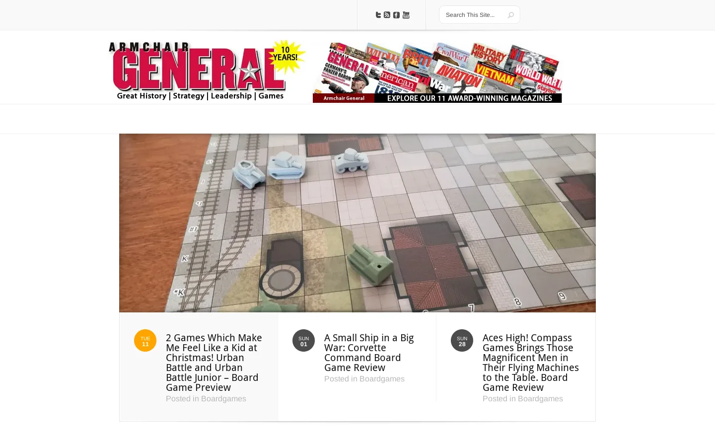 Armchair General Magazine Homepage screenshot