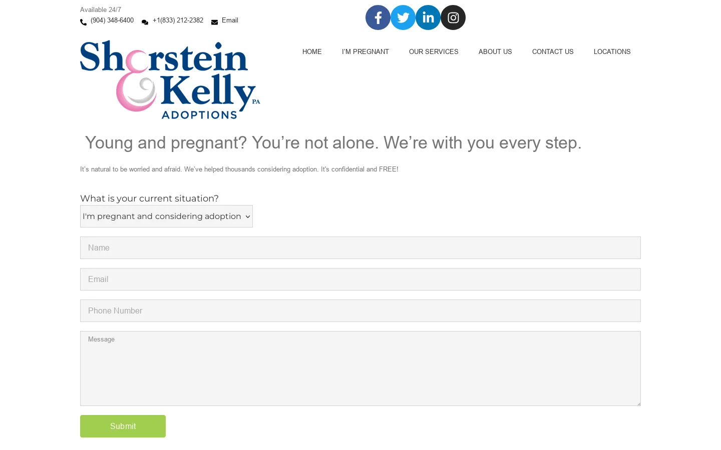 Shorstein & Kelly – Private Adoption Attorneys | Jacksonville, FL Homepage screenshot