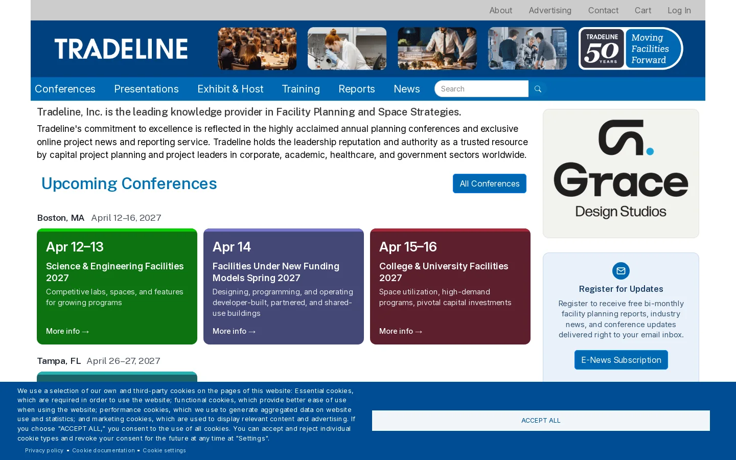 Tradeline, Inc Homepage screenshot