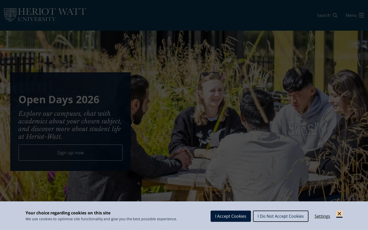 Home | Heriot-Watt University Homepage screenshot