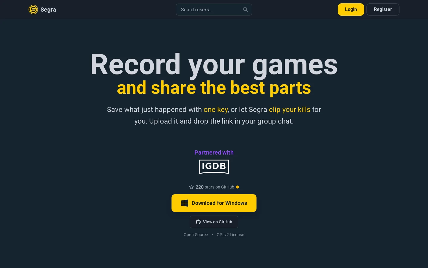 Segra Homepage screenshot