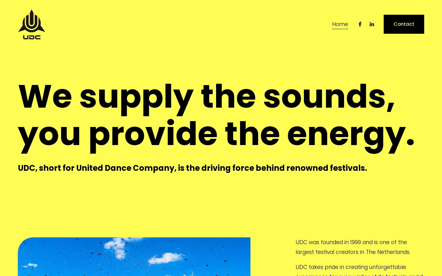 UDC Homepage screenshot