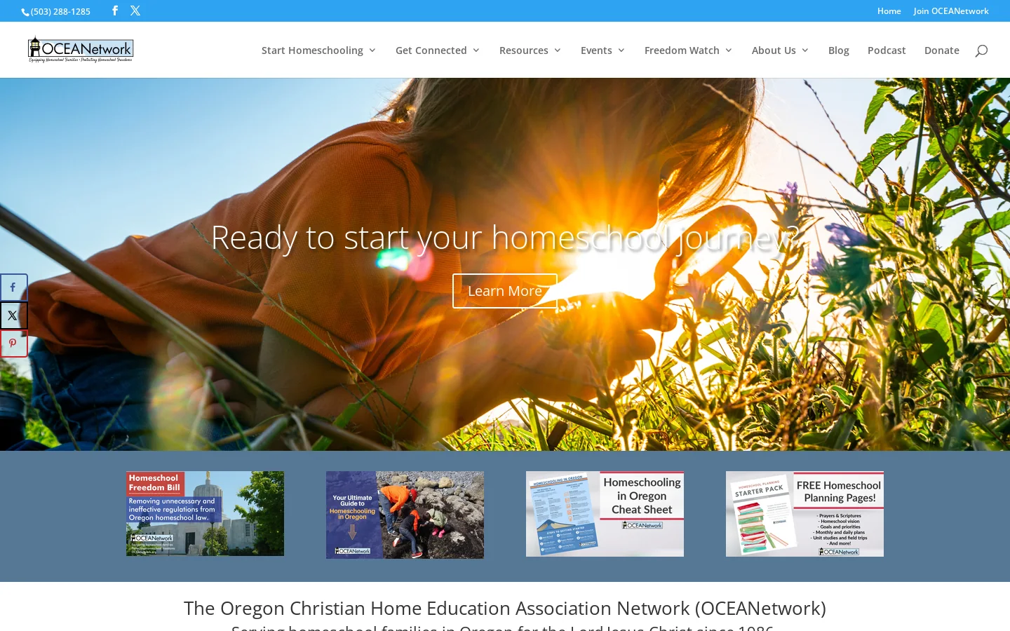 OCEANetwork Homepage screenshot