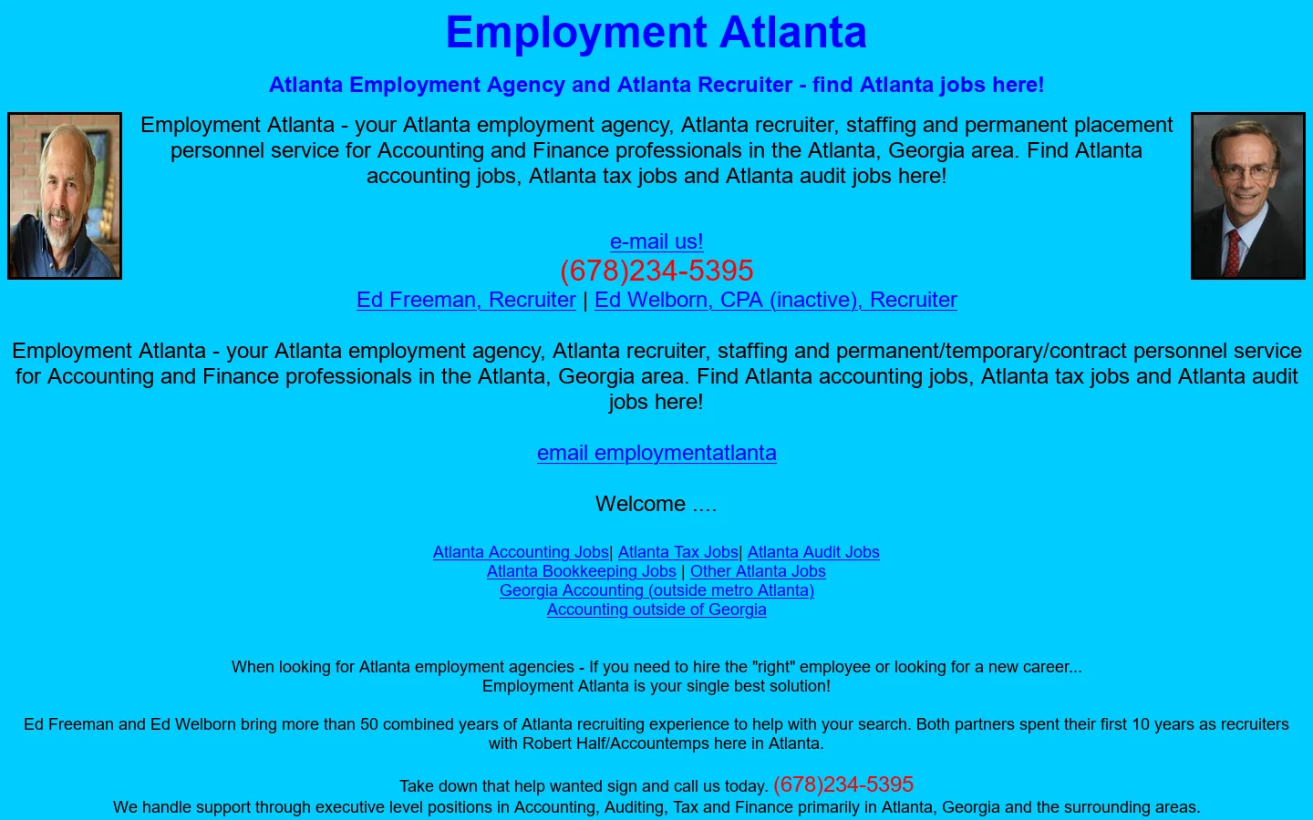 Employment Atlanta jobs,Atlanta employment agency,recruiter Homepage screenshot