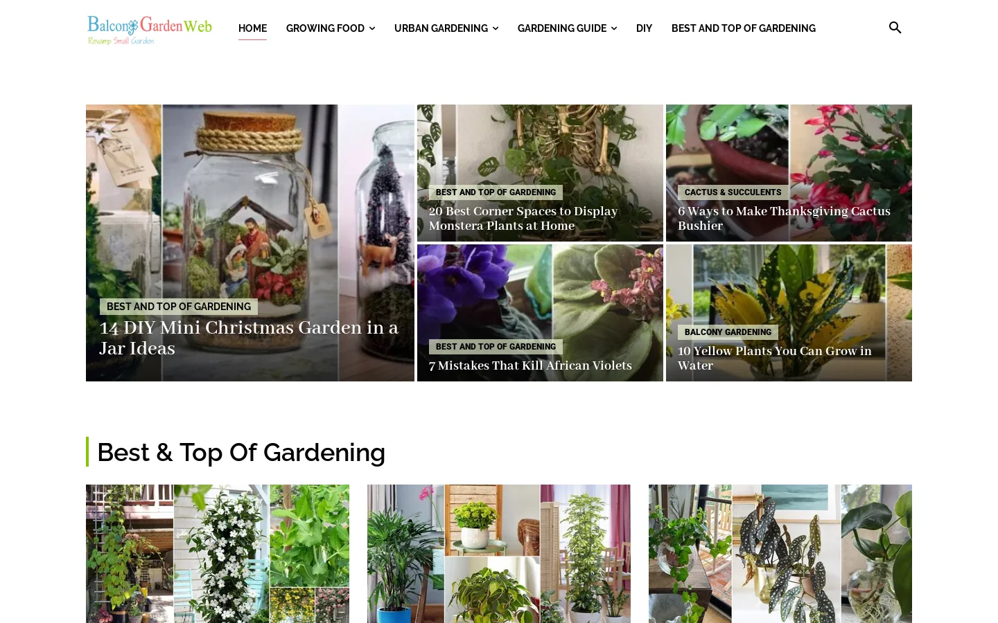 Balcony Garden Web Homepage screenshot