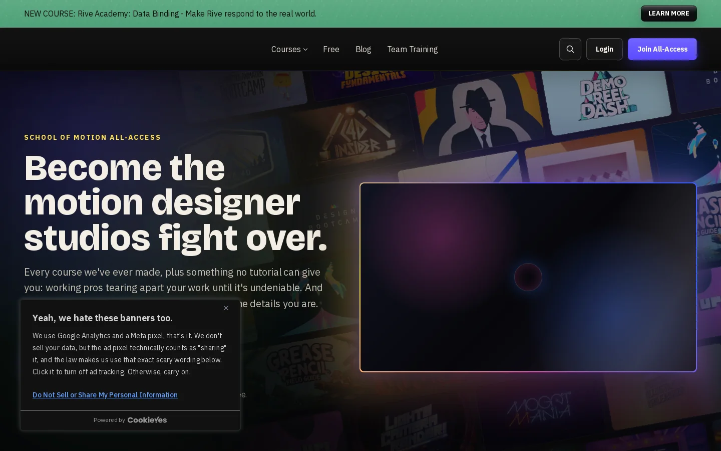 Become the motion designer studios fight over Homepage screenshot