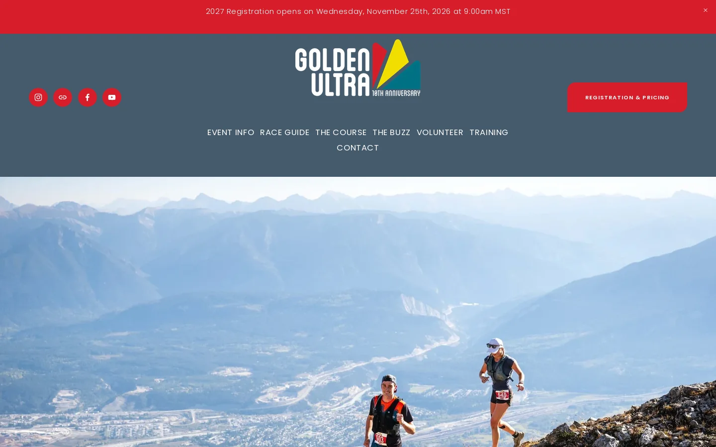 TransRockies GOLDEN ULTRA – 3-day trail running race in Golden BC, Canada Homepage screenshot