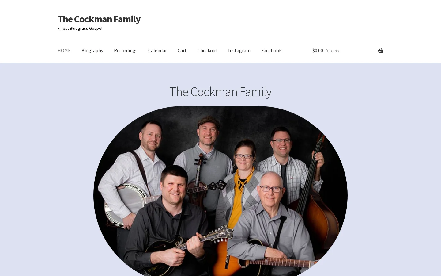 The Cockman Family – Finest Bluegrass Gospel Homepage screenshot