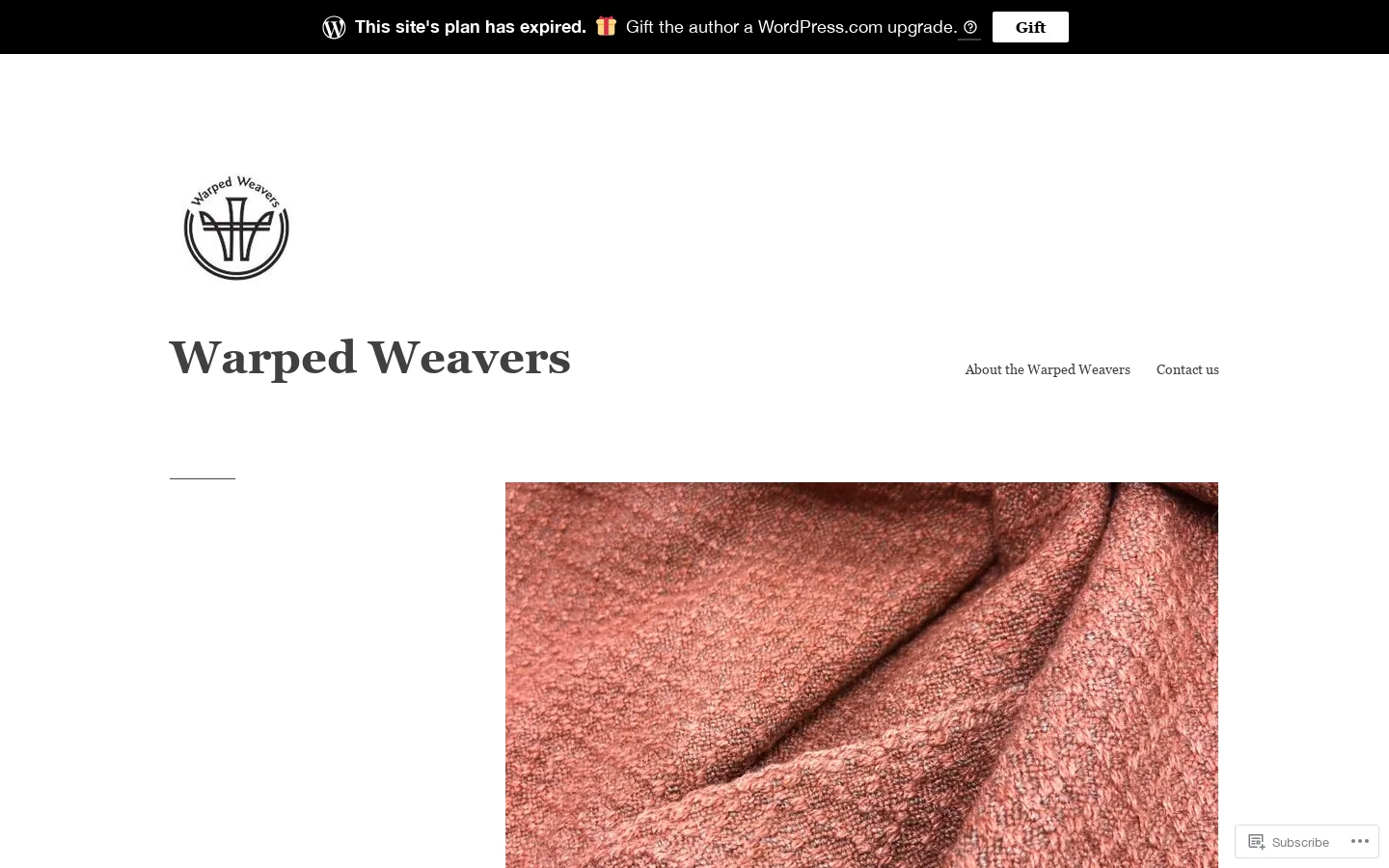 Warped Weavers Homepage screenshot