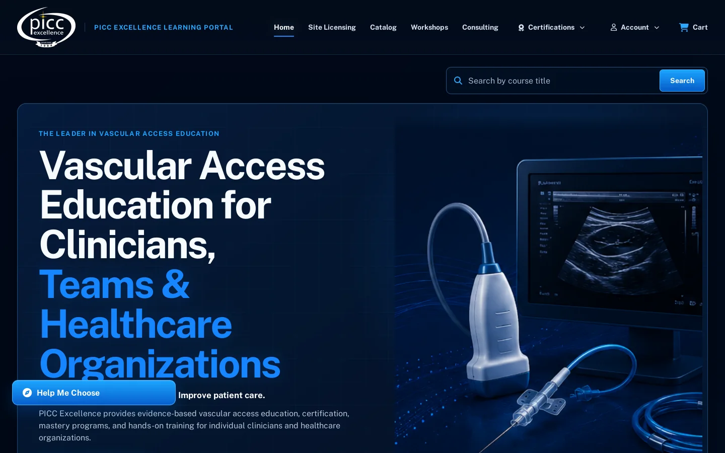 PICC Excellence Homepage screenshot