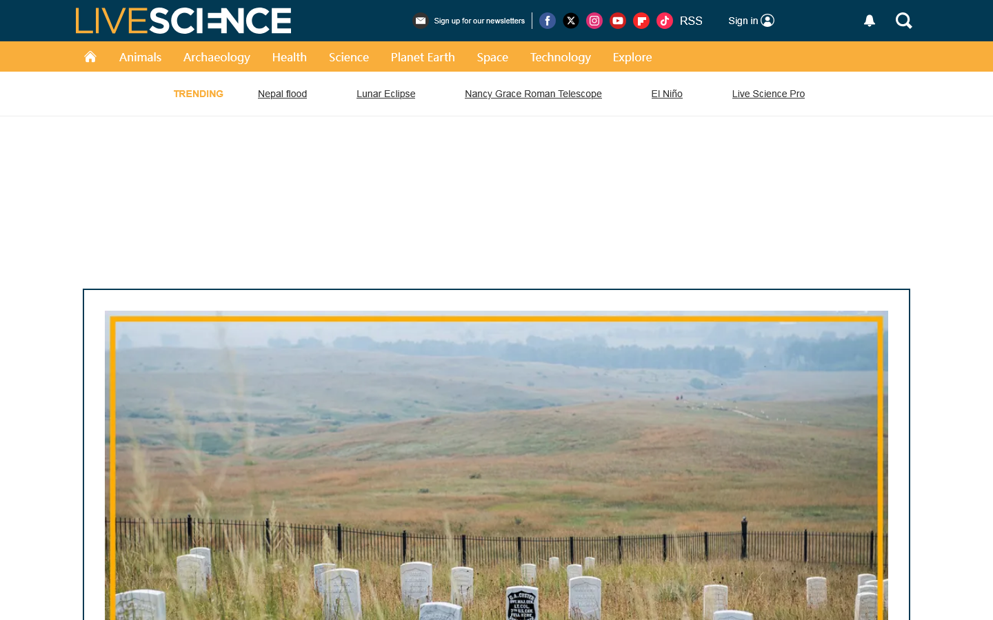 Live Science Homepage screenshot