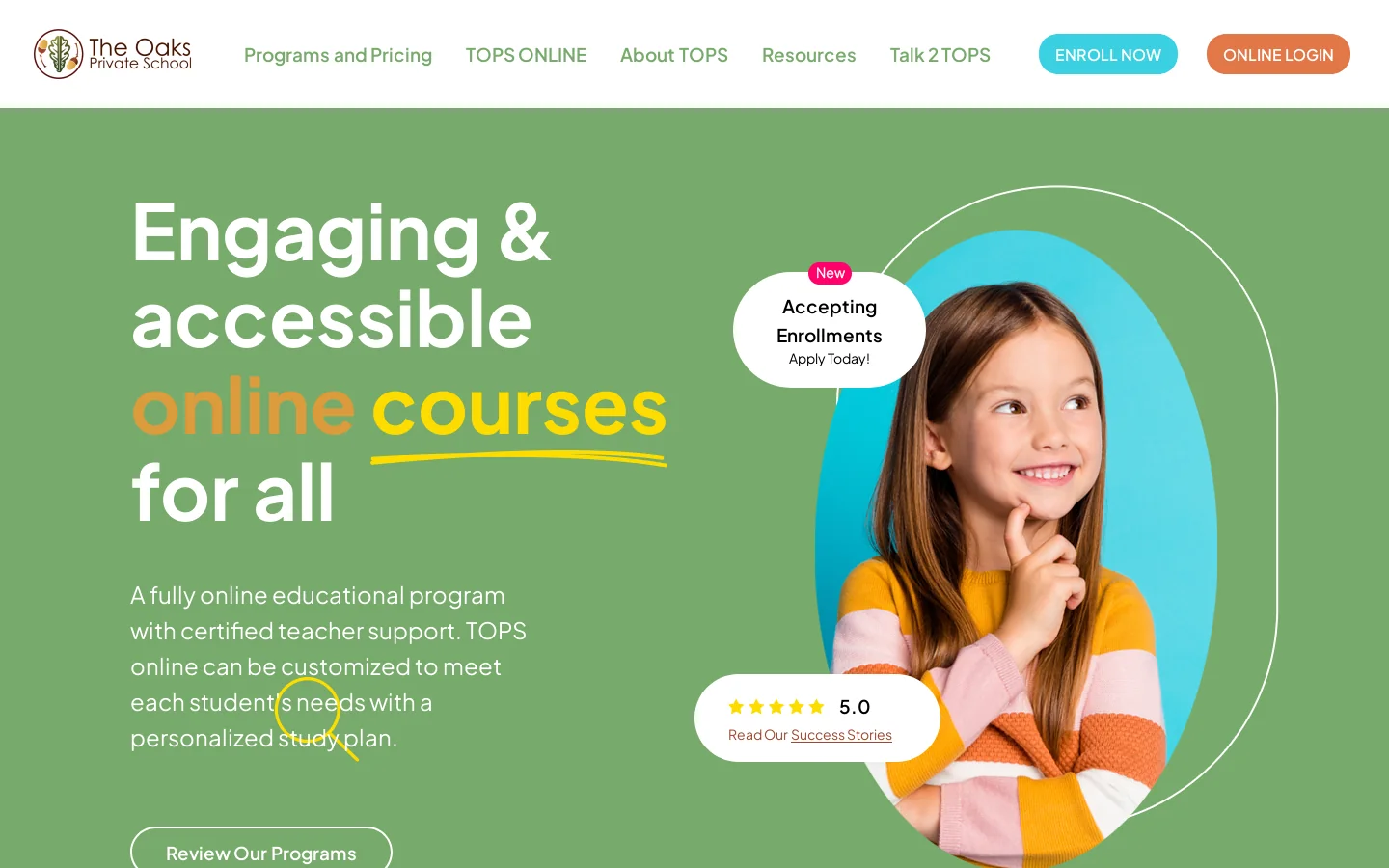 Homepage - TOPS Homepage screenshot