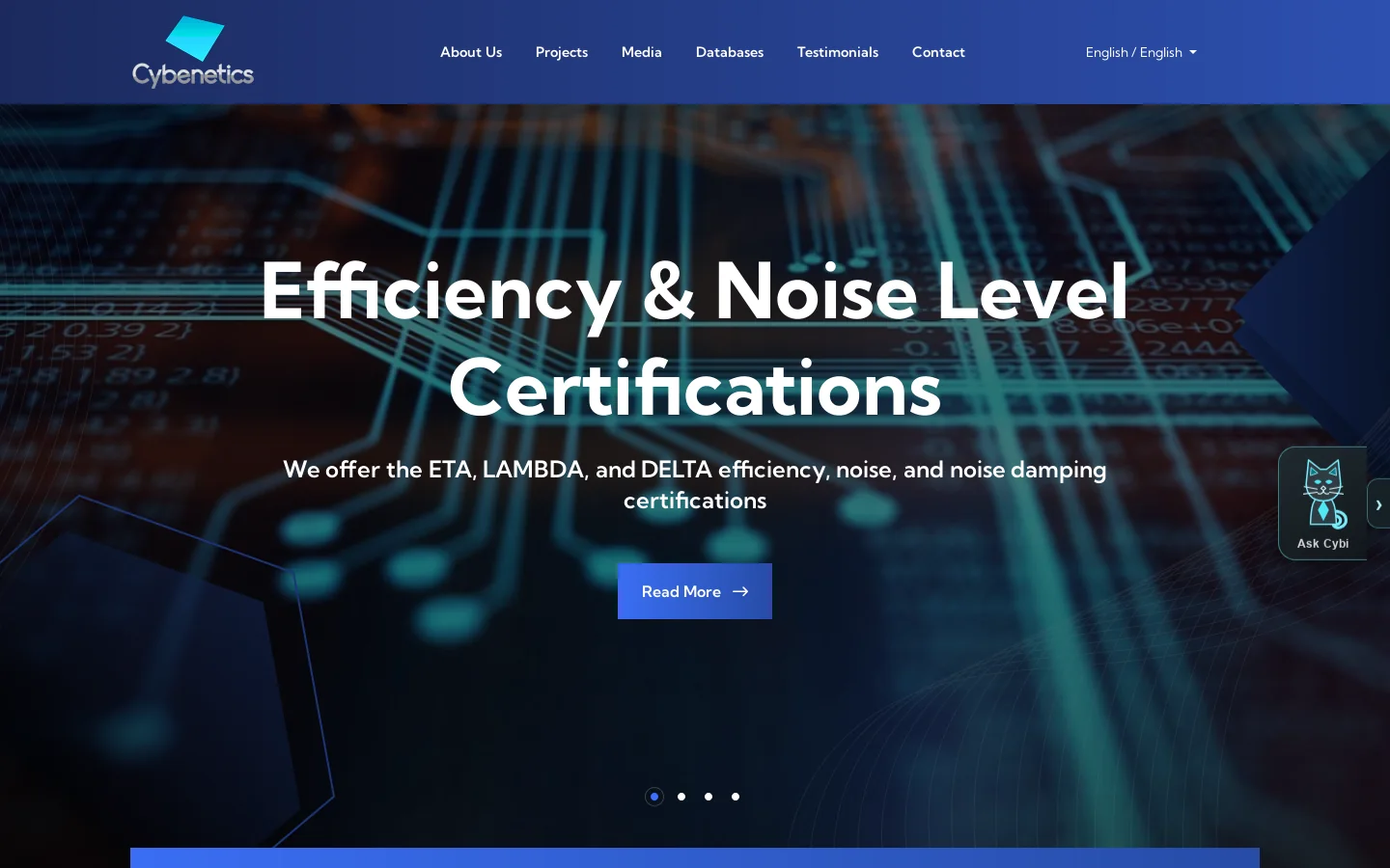 Cybenetics Labs Homepage screenshot