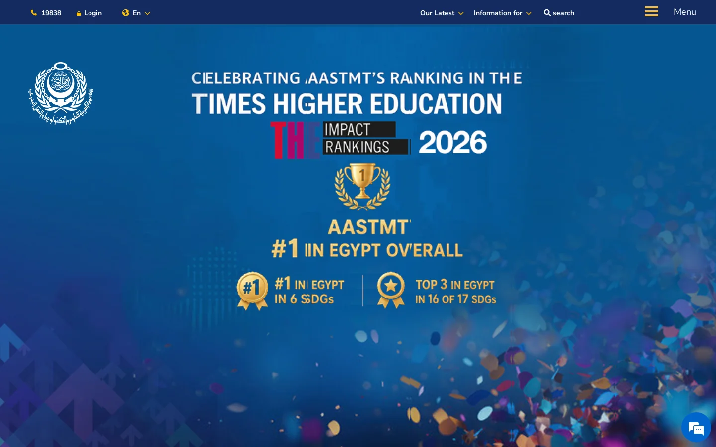 AASTMT Homepage screenshot