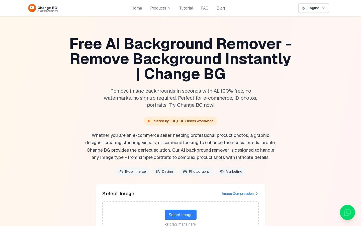 Change BG Homepage screenshot