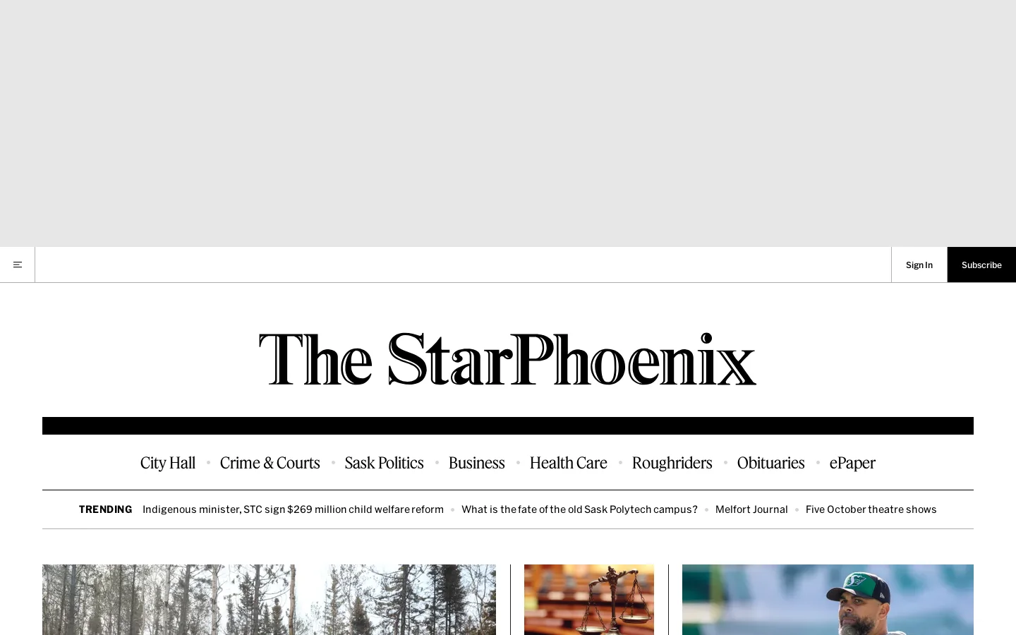 Saskatoon StarPhoenix | Latest Saskatoon News and Headlines Homepage screenshot