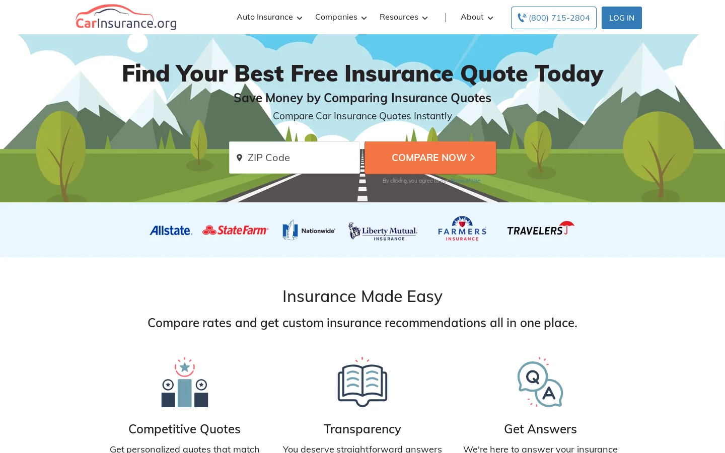 CarInsurance.org Homepage screenshot