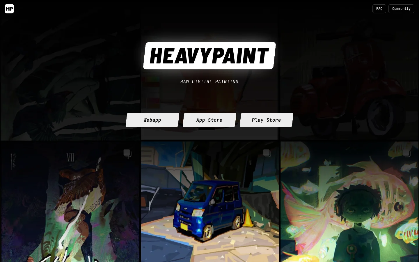 HEAVYPAINT Homepage screenshot