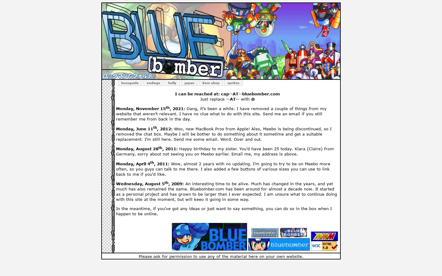 bluebomb Homepage screenshot