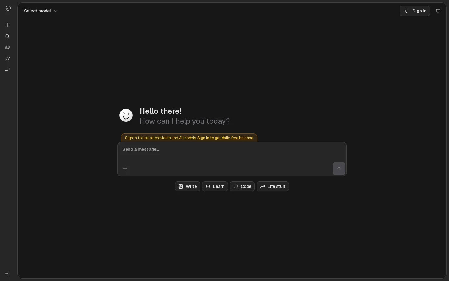 ISH Chat Homepage screenshot