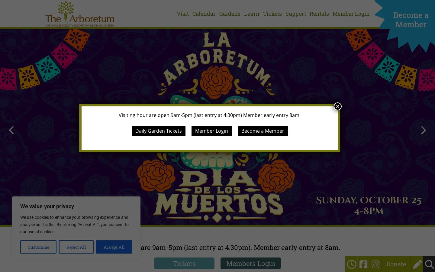 Front Page - The Arboretum Homepage screenshot