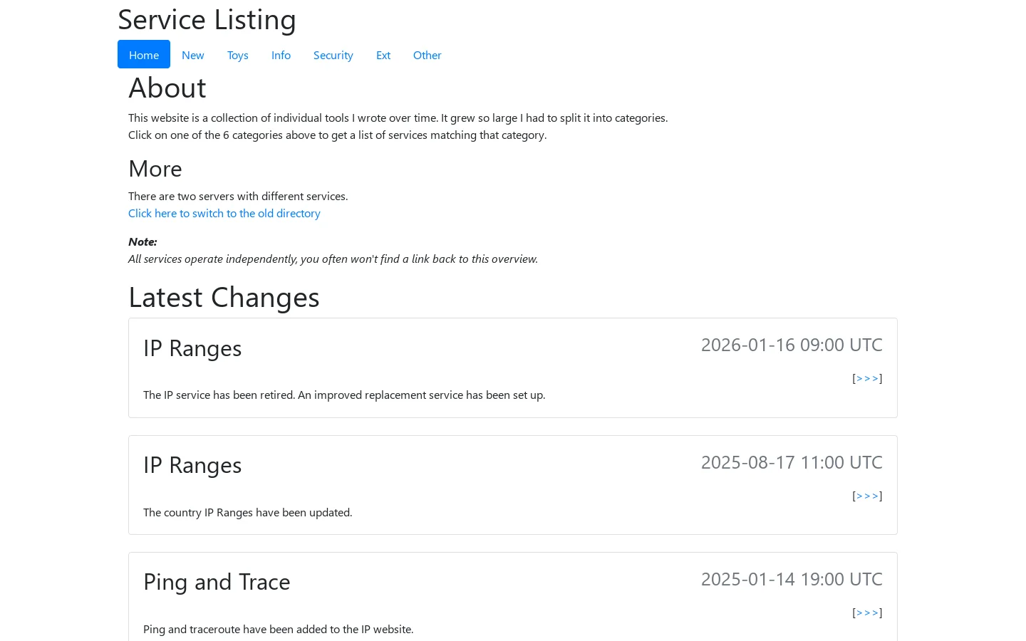 Services of cable.ayra.ch Homepage screenshot