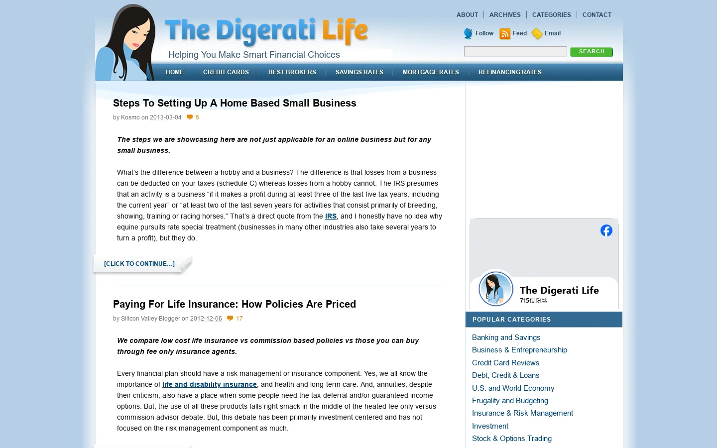 The Digerati Life Homepage screenshot