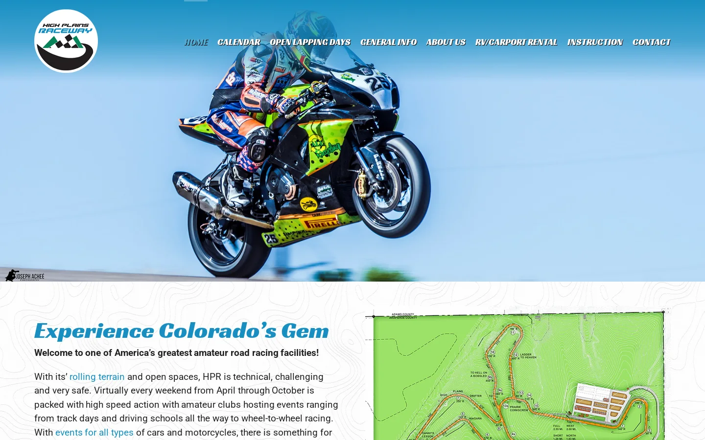High Plains Raceway Homepage screenshot
