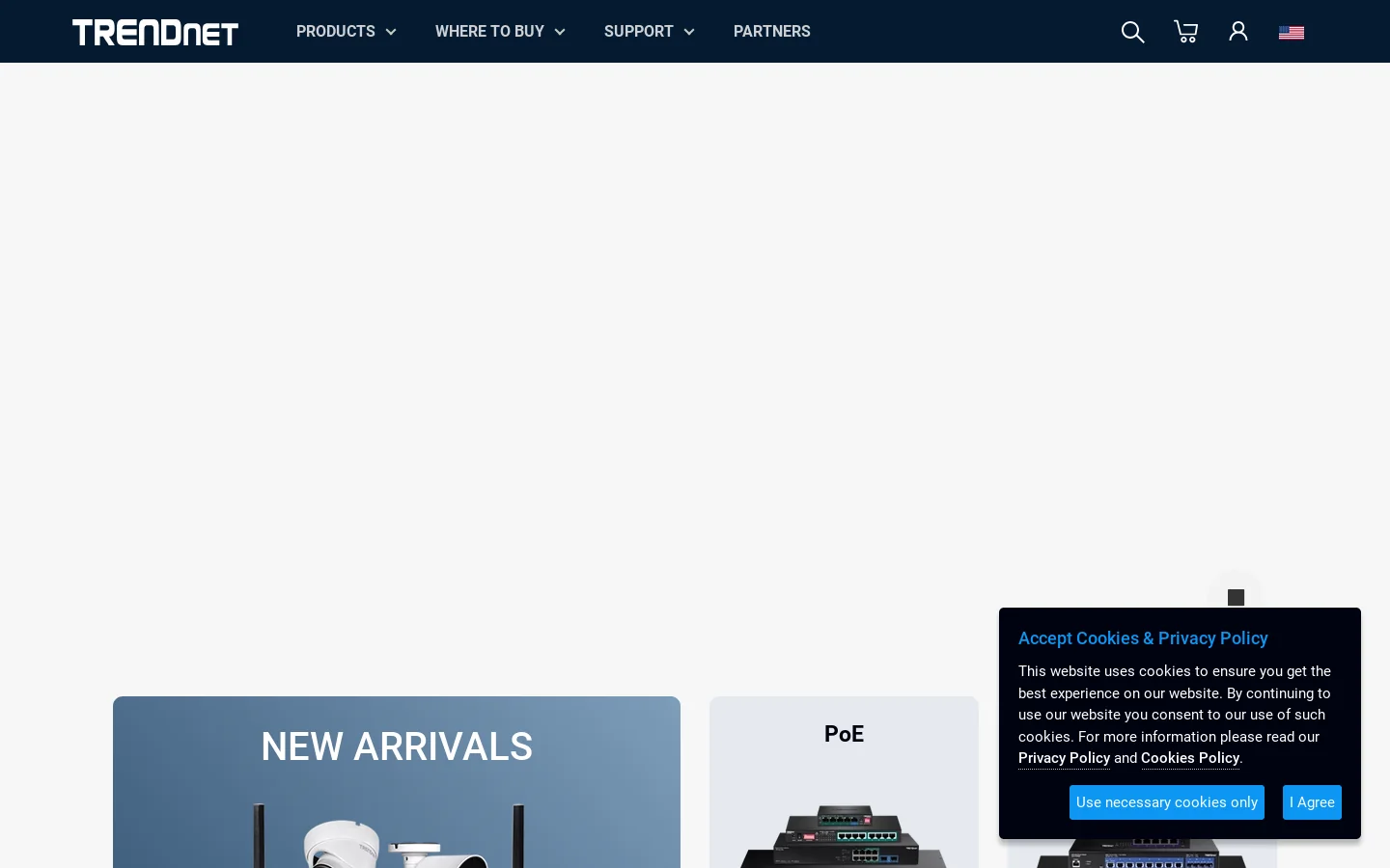 TRENDnet Homepage screenshot
