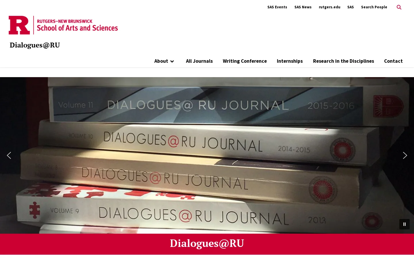Welcome to the Dialogues Website Homepage screenshot