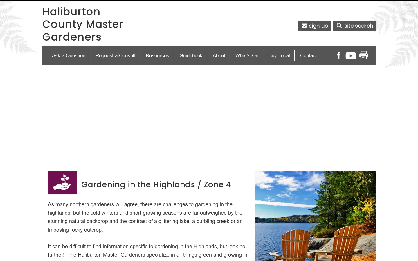 Haliburton County Master Gardeners – Gardening in Haliburton County Homepage screenshot