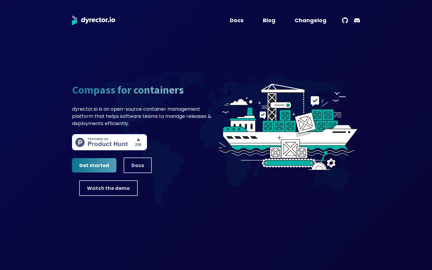 dyrector.io @ platform Homepage screenshot