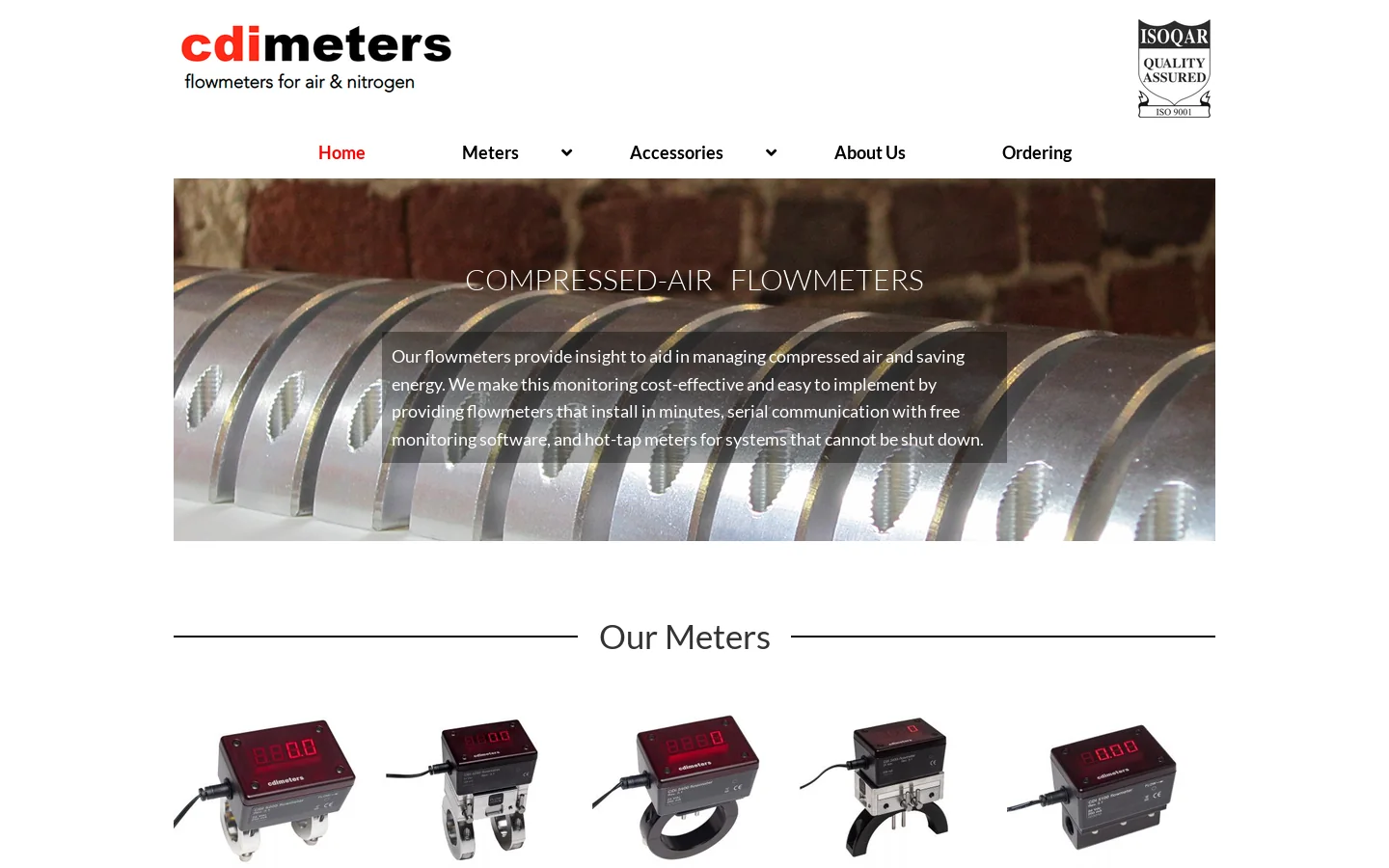 CDI Meters Homepage screenshot