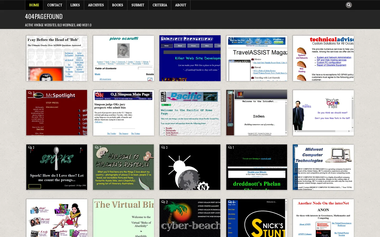 404PageFound Homepage screenshot