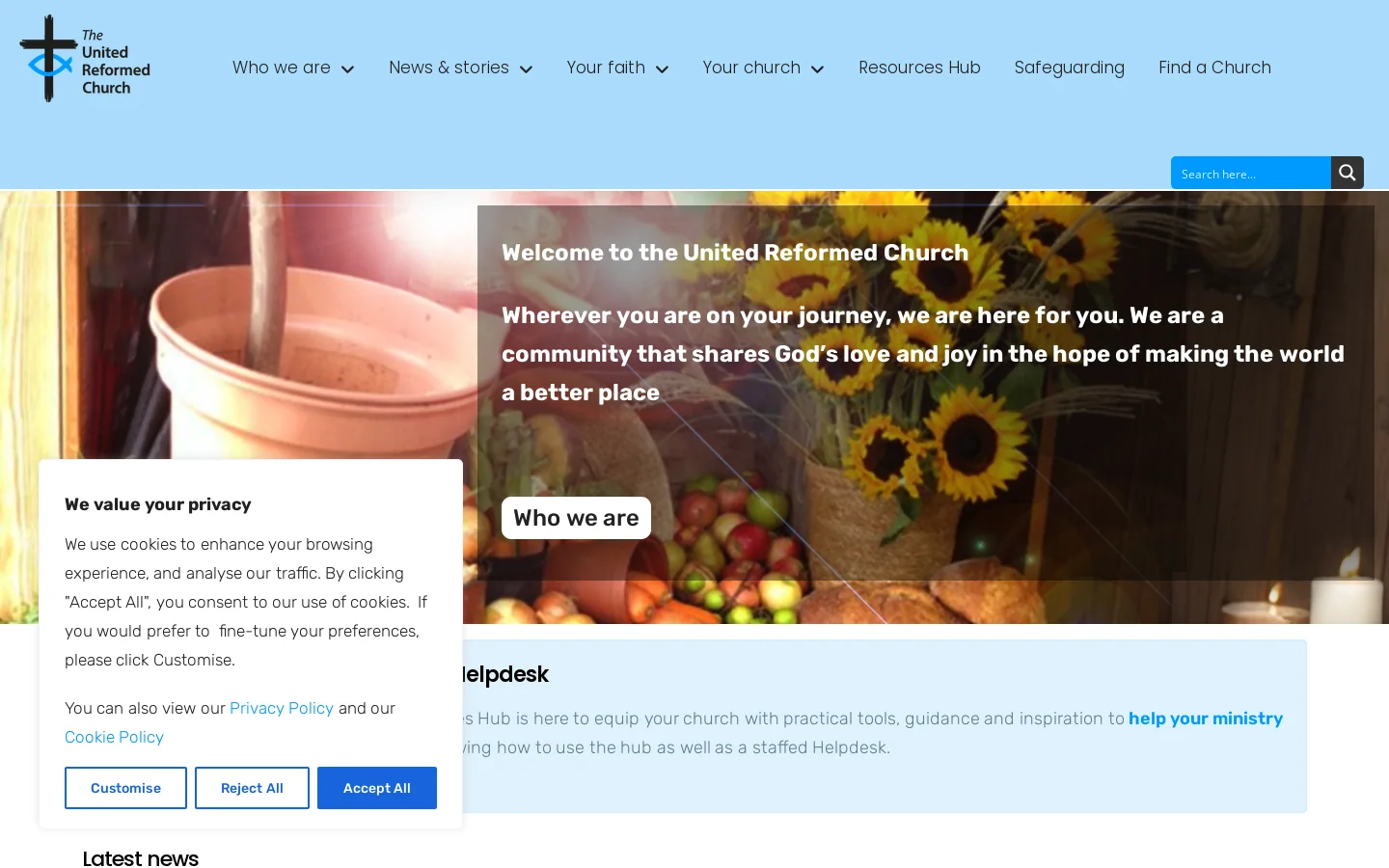 Home - United Reformed Church Homepage screenshot