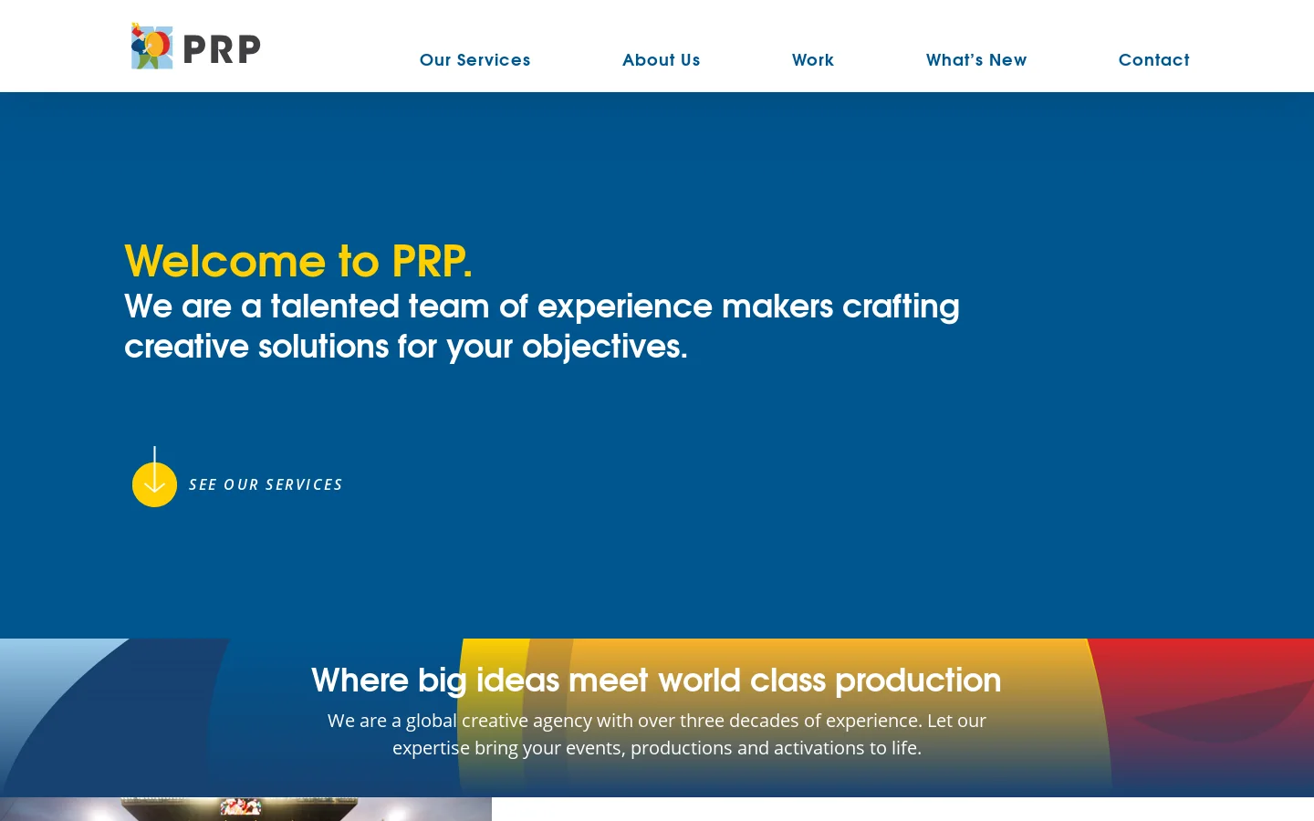 Welcome to PRP | An Award-Winning Global Creative Agency Homepage screenshot