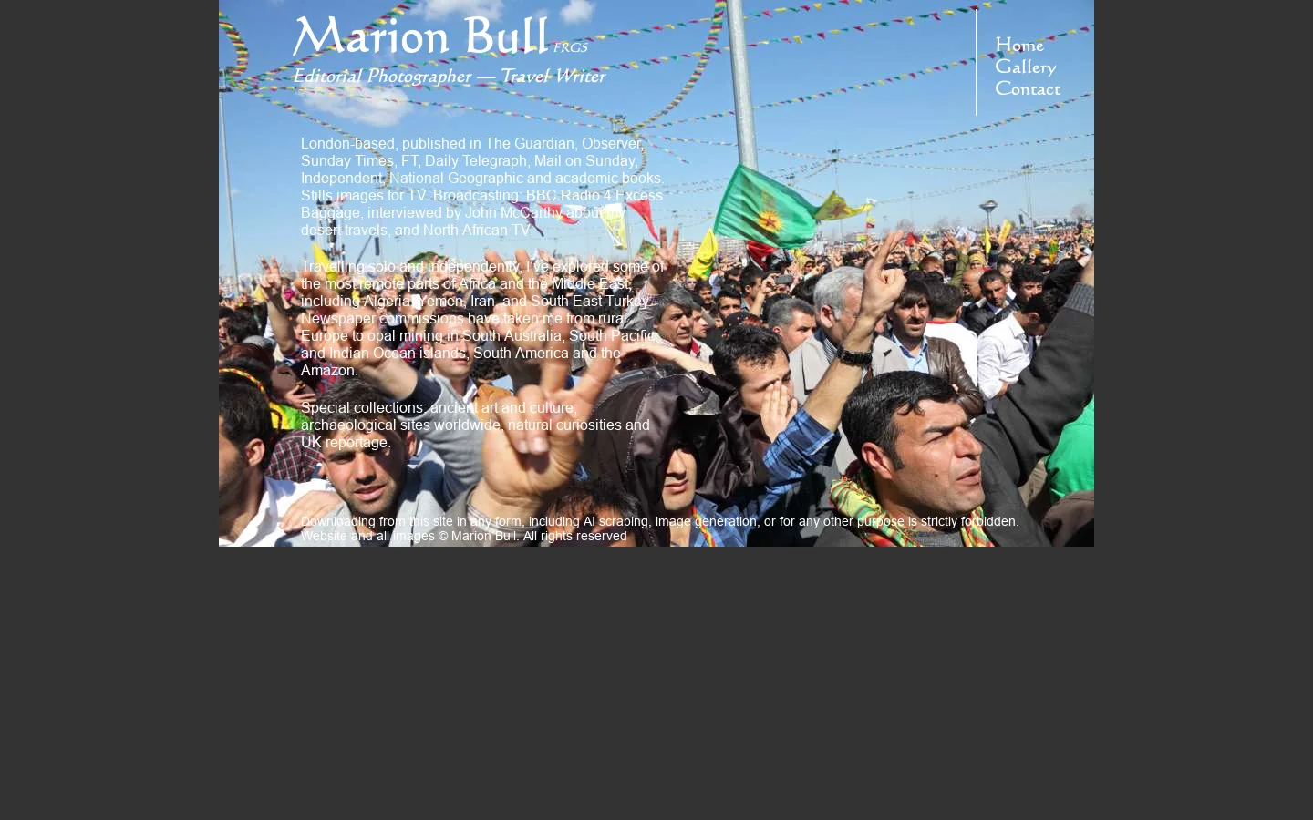 Marion Bull Homepage screenshot
