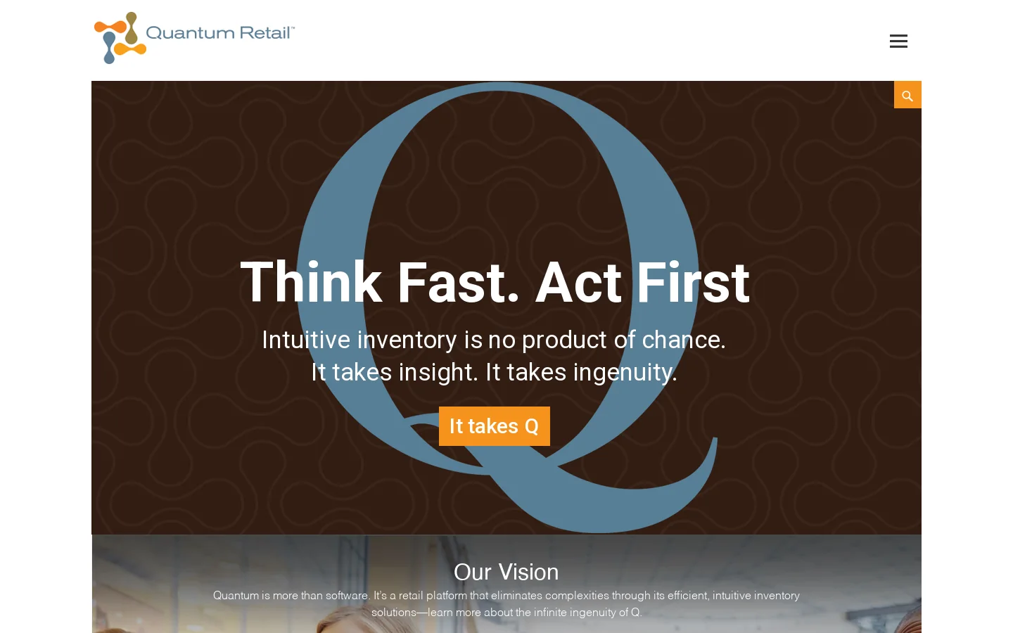 Quantum New Site Homepage screenshot